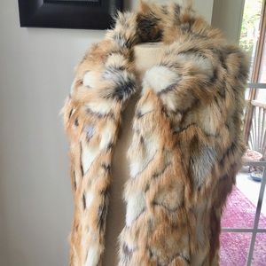 Rachel Zoe Faux Fox Fur Vest - like new! (XS)